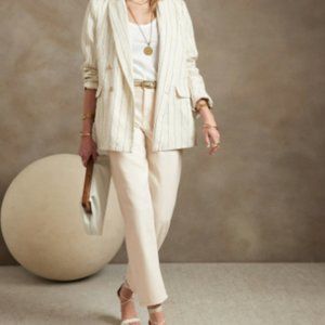 NWT The Barrel Jean in Ecru White